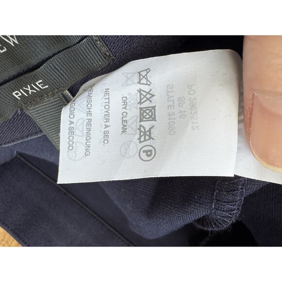 J. Crew Pixie‎ Navy Blue Pants Elastic Waist Zipper Back - Size Women's 16R - Picture 6 of 8